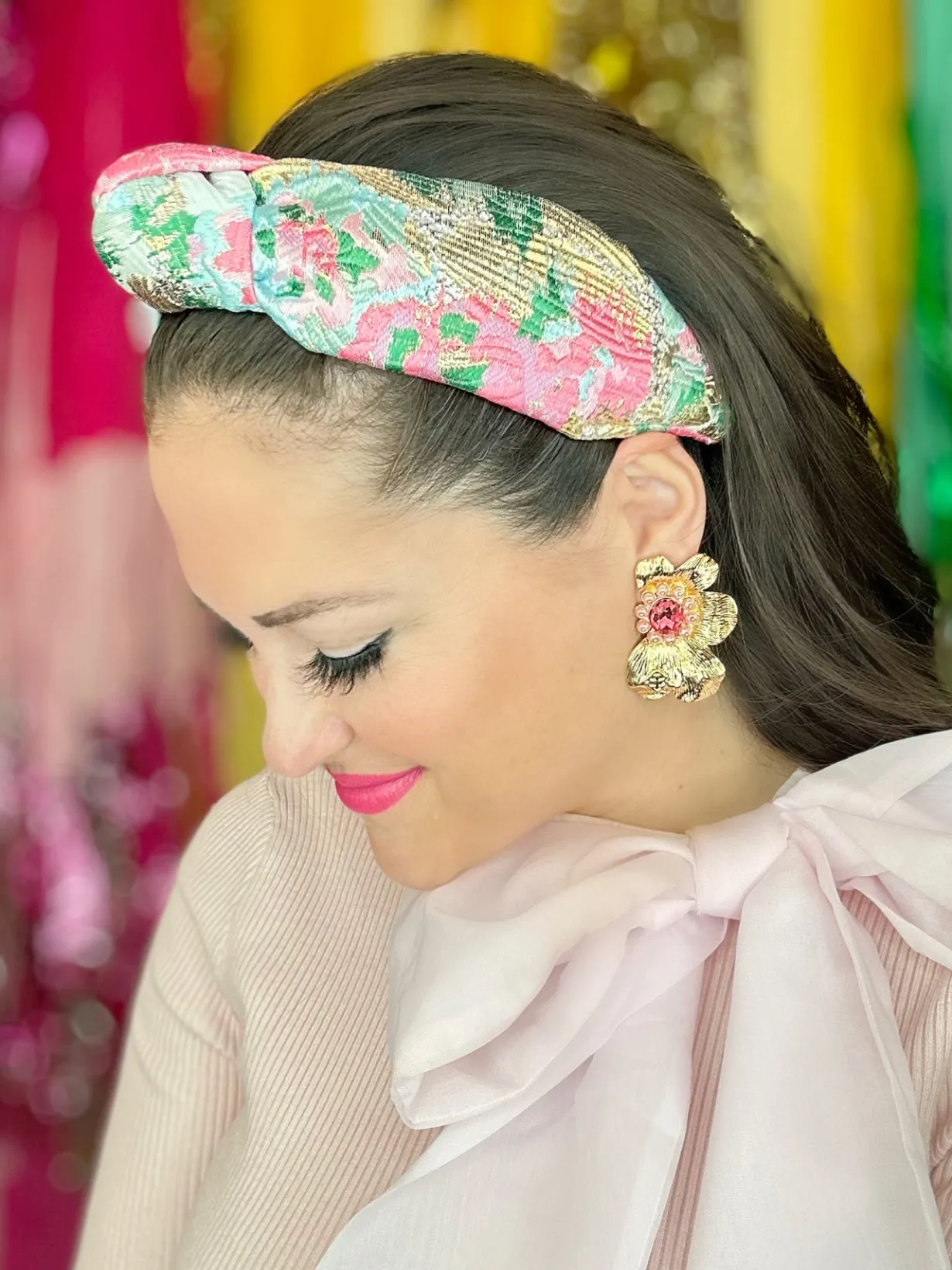 golden_bloom_statement_ea_4-1.webp Golden Bloom Statement Earrings in Pink-Brianna Cannon Fashion