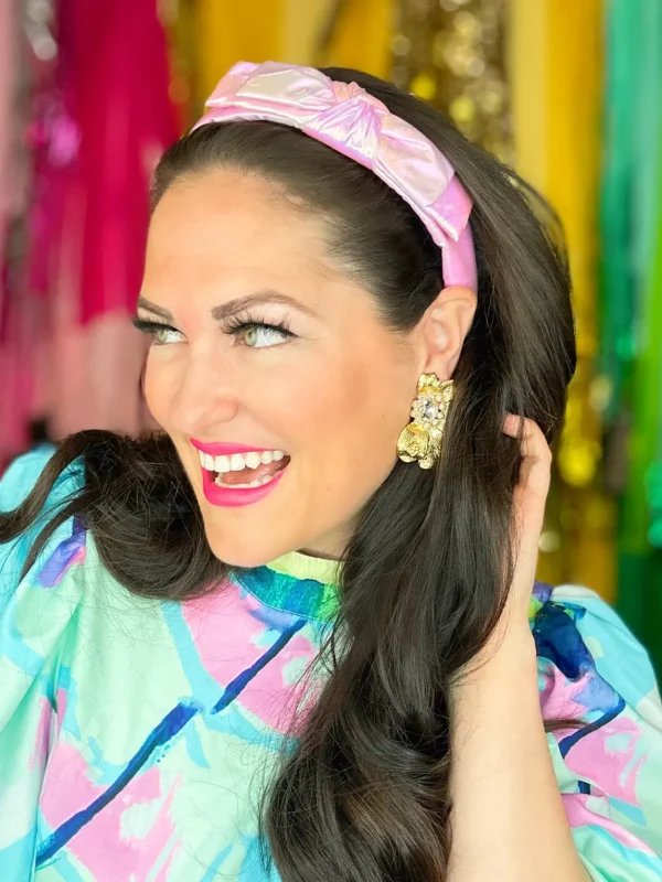 Golden Bloom Statement Earrings in White-Brianna Cannon Online