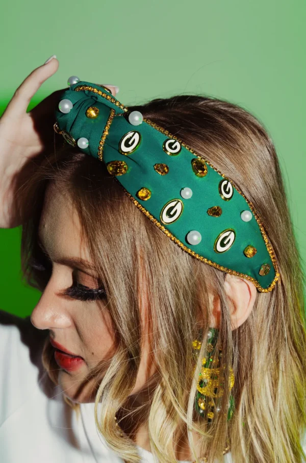 Green Bay Packers Green Logo Headband-Brianna Cannon Sale