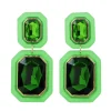Green Crystal Drop Earrings-Brianna Cannon Clearance