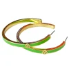 Green Enamel Logo Hoops-Brianna Cannon Discount