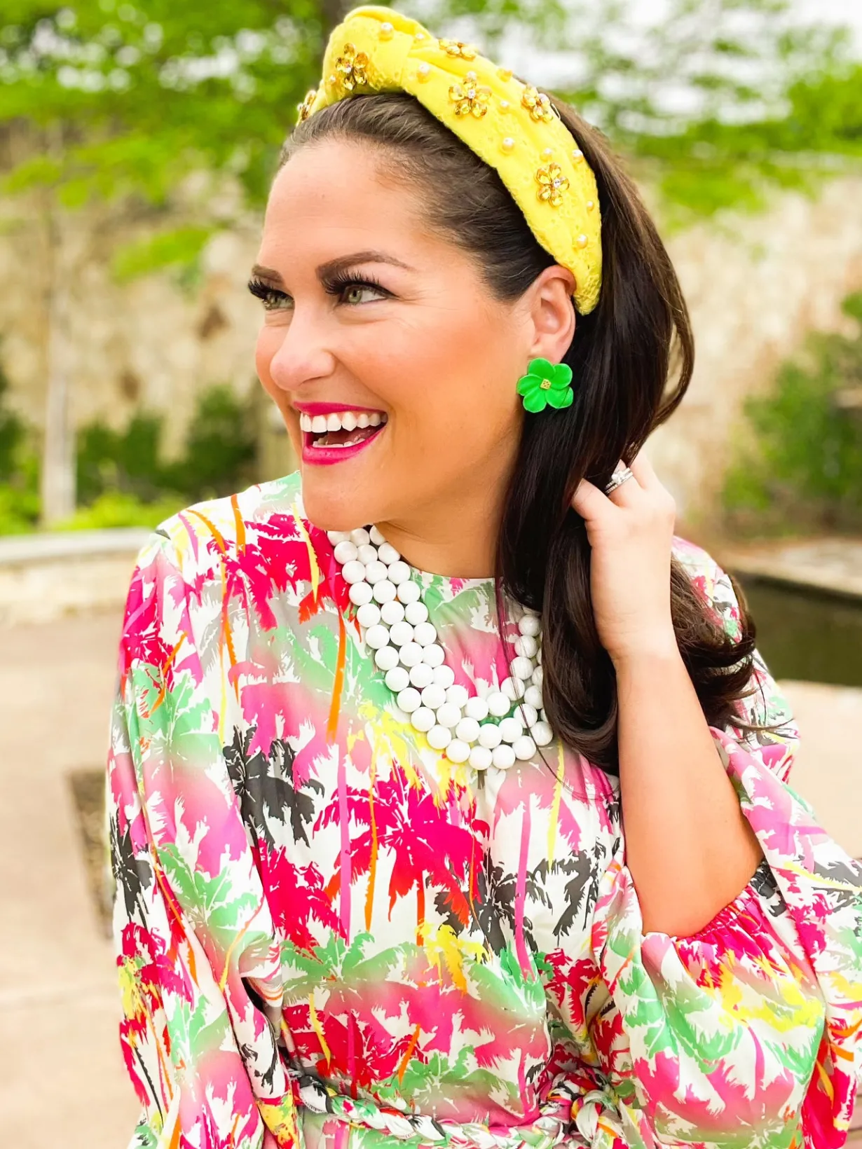 green_flower_stud_with_lo_1.webp Green Flower Stud with Logo-Brianna Cannon Sale