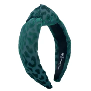 Green Leopard Print Knotted Headband-Brianna Cannon New