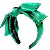 Green Metallic Side Bow Headband-Brianna Cannon Discount