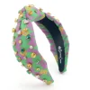 Green, Purple & Gold BC Headband With Crystals-Brianna Cannon Fashion