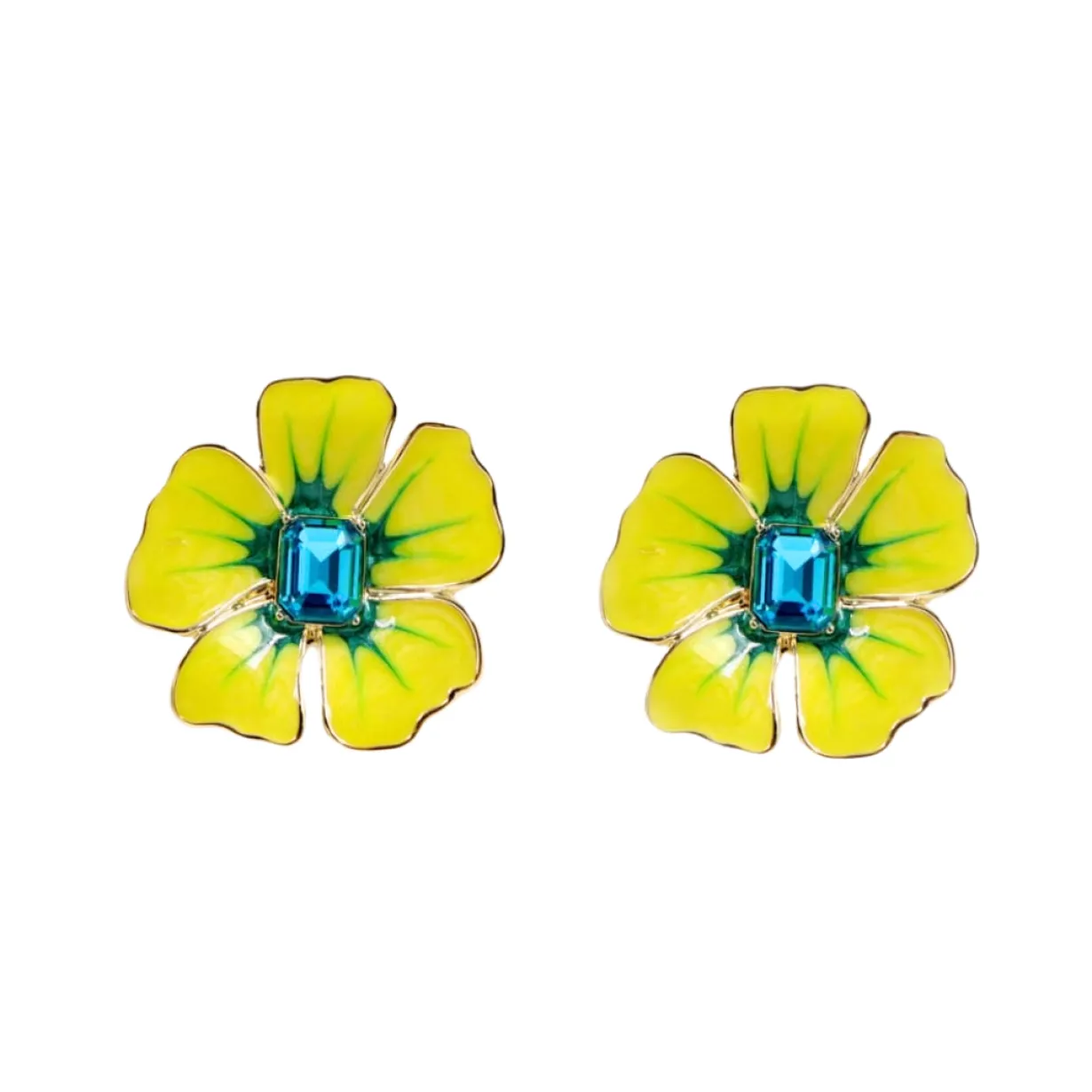 hand_painted_yellow_and_b_0.webp Hand Painted Yellow and Blue Hibiscus Earring-Brianna Cannon Hot