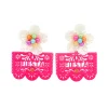 Hot Pink Fiesta Papel Picado Earrings-Brianna Cannon Online