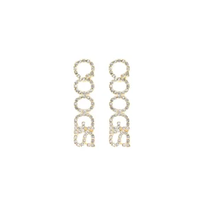 Houston COOGS Pavé Rhinestone Stud Earrings-Brianna Cannon New