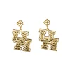 Houston Gold Logo Earring with BC Logo-Brianna Cannon Online