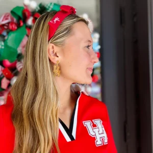 Houston Gold Logo Earring with BC Logo-Brianna Cannon Online