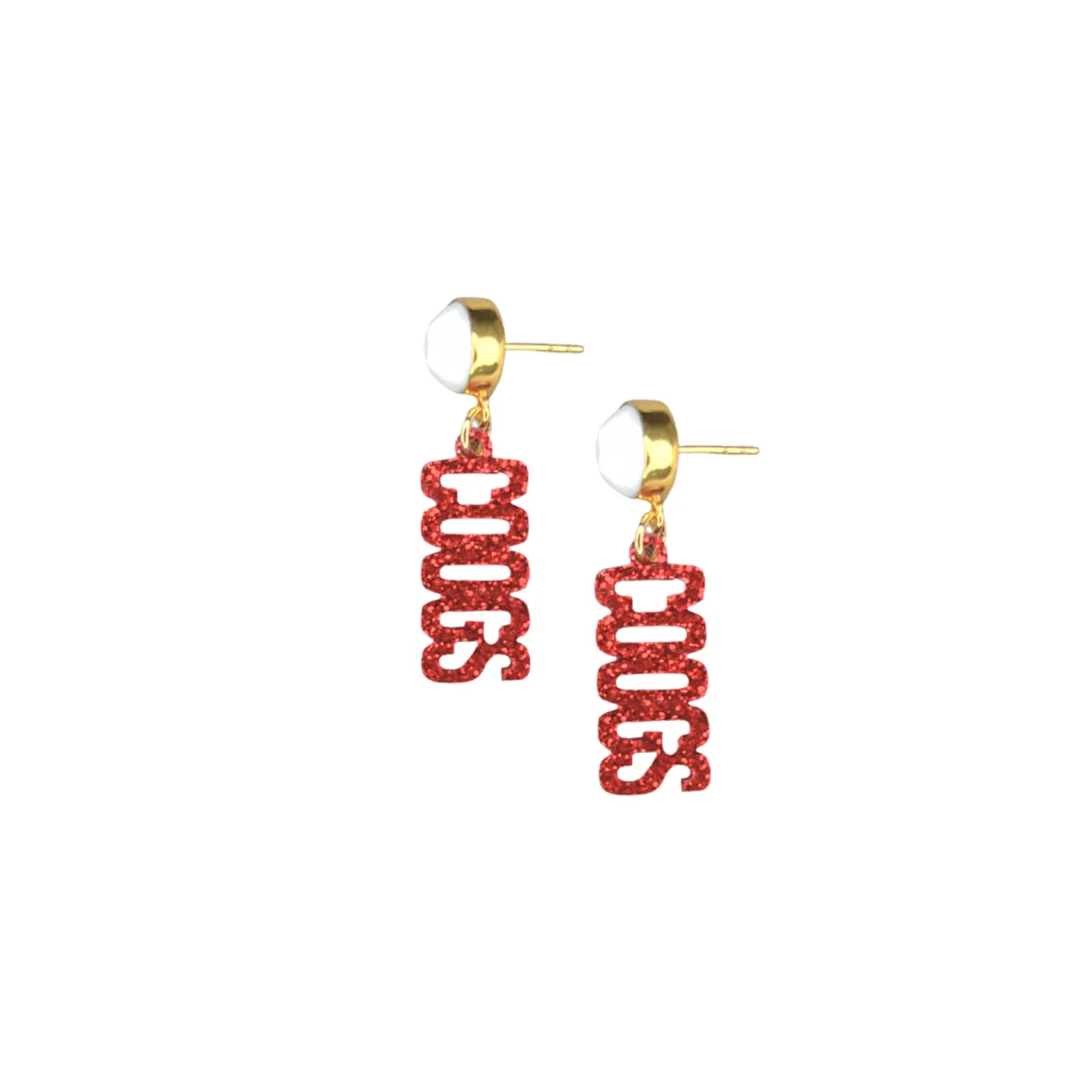 houston_mini_red_glitter__0.webp Houston Mini Red Glitter COOGS Earrings-Brianna Cannon Online