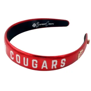 Houston Red Thin Embroidered Headband-Brianna Cannon Discount