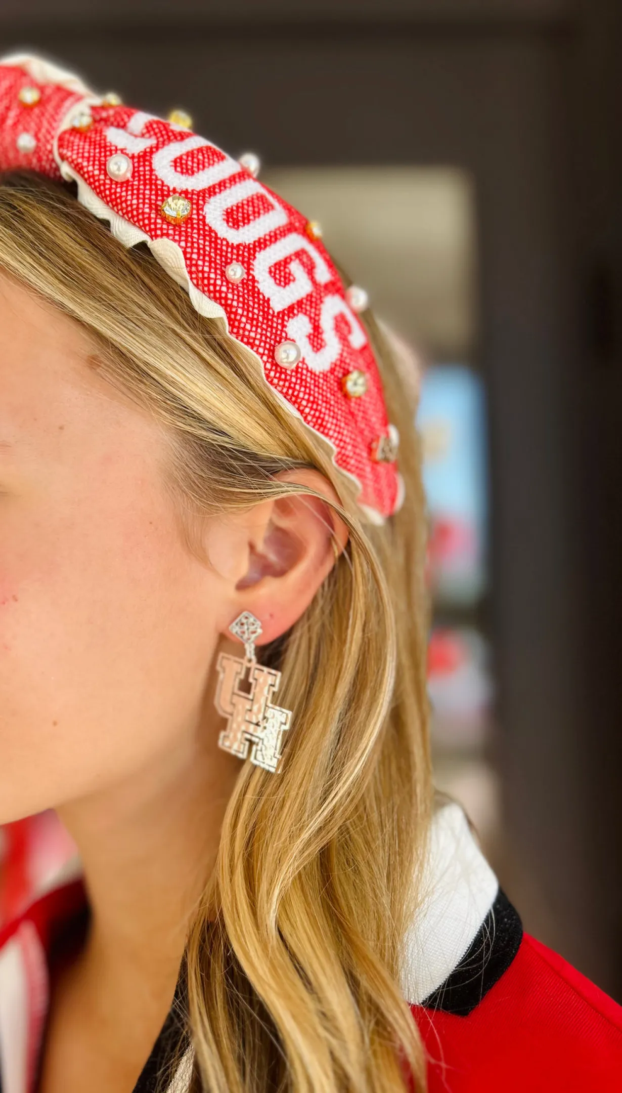 houston_silver_logo_earri_1.webp Houston Silver Logo Earring with BC Logo-Brianna Cannon Best