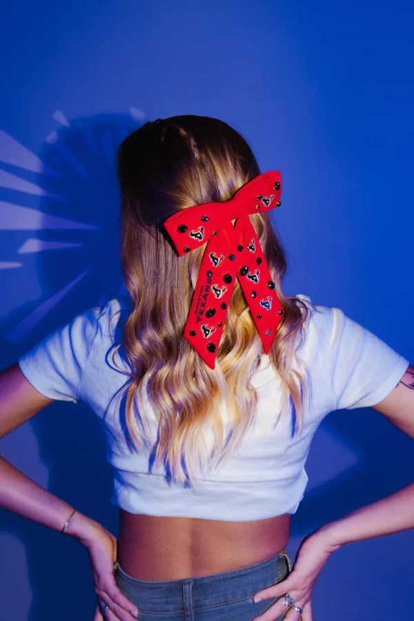 Houston Texans Red Bow Barrette-Brianna Cannon Hot