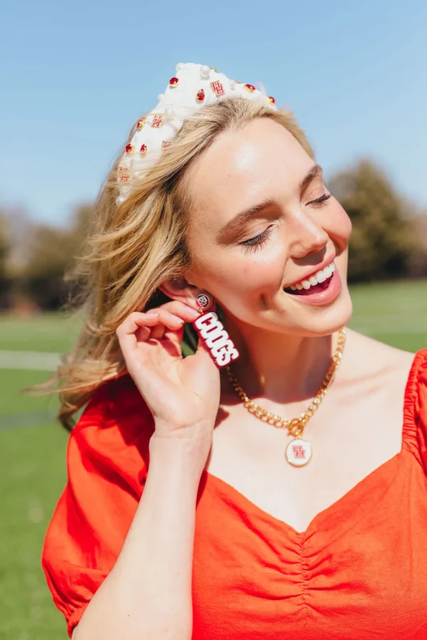 Houston White Logo Headband-Brianna Cannon Online