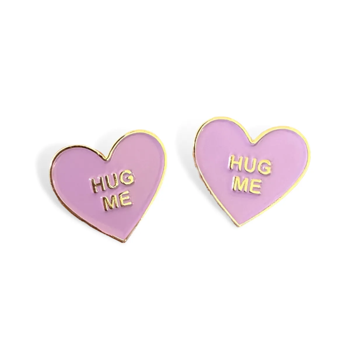 hug_me_purple_conversatio_0.webp HUG ME Purple Conversation Heart Enamel Studs-Brianna Cannon Discount