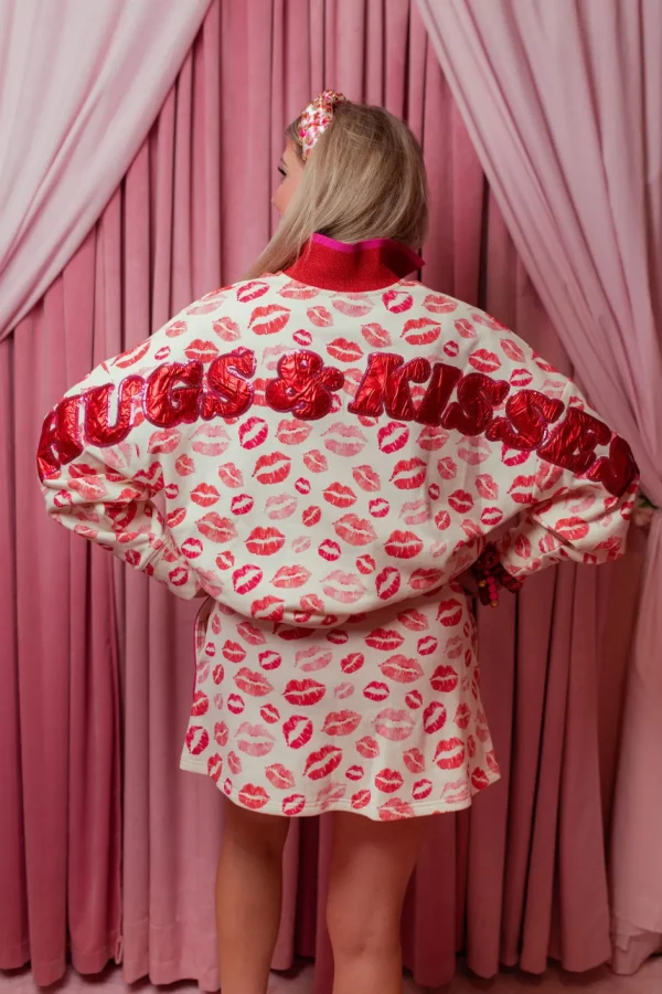 Hugs & Kisses Lips Sweatshirt-Brianna Cannon Sale