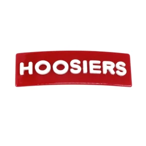 Indiana Crimson HOOSIERS Rectangle Barrette Clip-Brianna Cannon Clearance