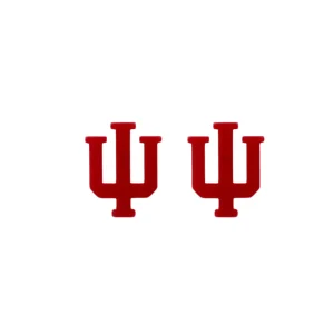 Indiana Crimson Logo Stud Earrings-Brianna Cannon Sale