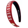 Indiana Crimson Thin Embroidered Headband-Brianna Cannon Fashion