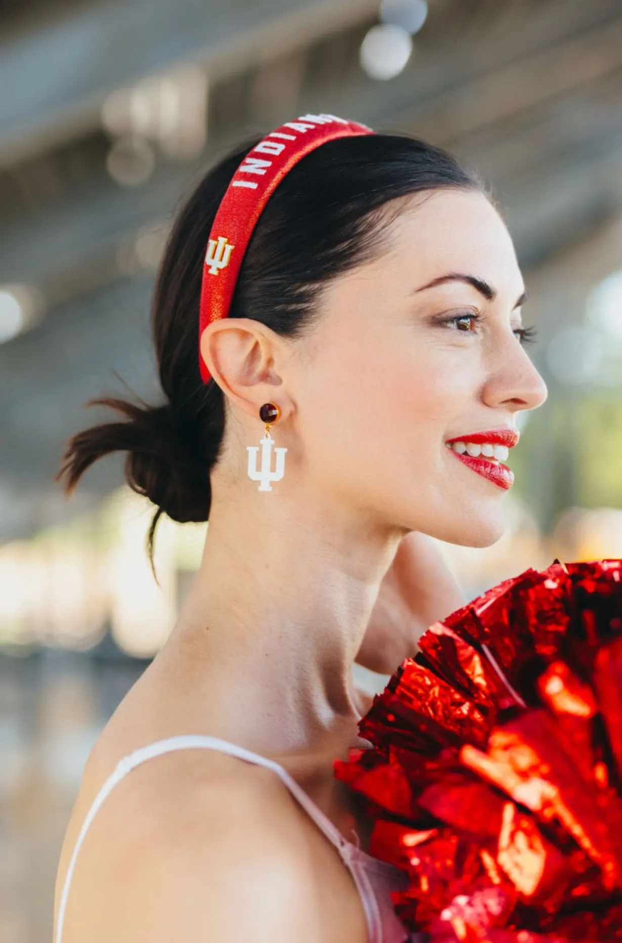 indiana_mini_white_logo_e_1.webp Indiana Mini White Logo Earrings-Brianna Cannon Fashion