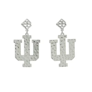 Indiana Silver Logo Earring with BC Logo-Brianna Cannon Online