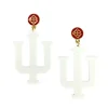 Indiana White Logo Earrings-Brianna Cannon Best