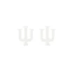 Indiana White Logo Stud Earrings-Brianna Cannon New