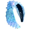 Iridescent Blue Headband with Beads-Brianna Cannon Best