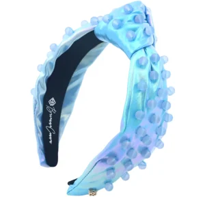 Iridescent Blue Headband with Beads-Brianna Cannon Best