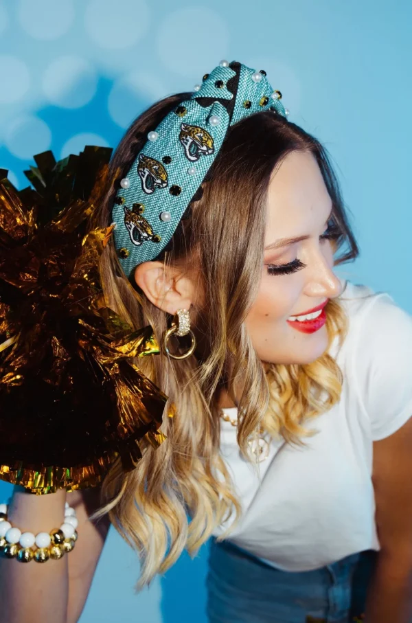 Jacksonville Jaguars Adult Cross Stitch Headband-Brianna Cannon New