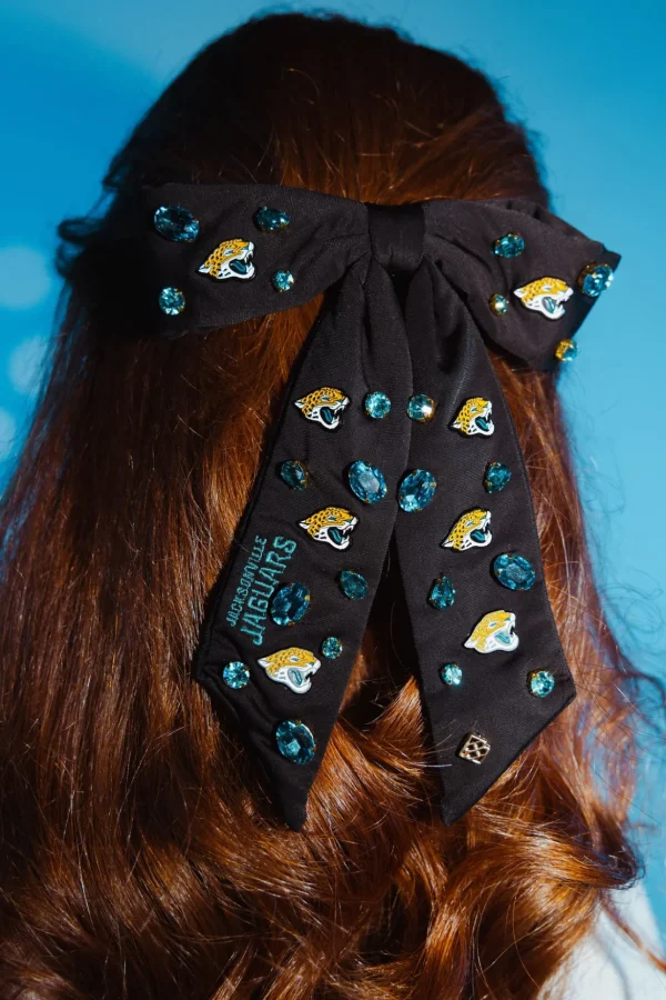 Jacksonville Jaguars Black Bow Barrette-Brianna Cannon Hot