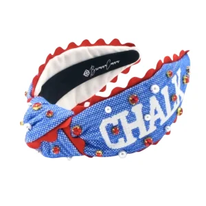 Kansas Adult Size ROCK CHALK Cross Stitch Headband-Brianna Cannon Outlet
