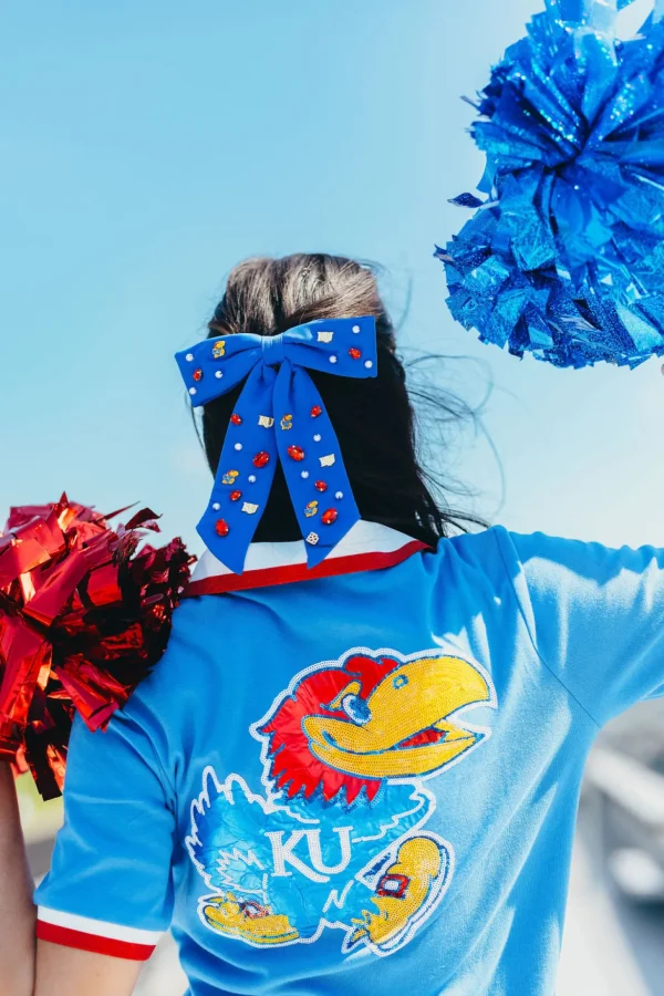 Kansas Blue Bow Barrette-Brianna Cannon Discount