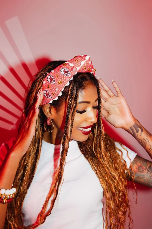 Kansas City Chiefs Adult Cross Stitch Headband-Brianna Cannon Hot