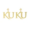 Kansas Gold Logo Earring with BC Logo-Brianna Cannon Clearance