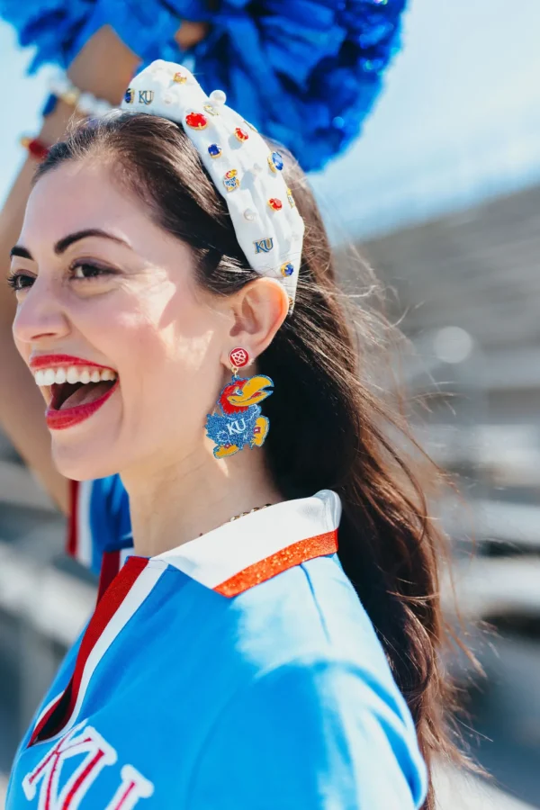 Kansas Jayhawk Logo Earrings-Brianna Cannon Hot