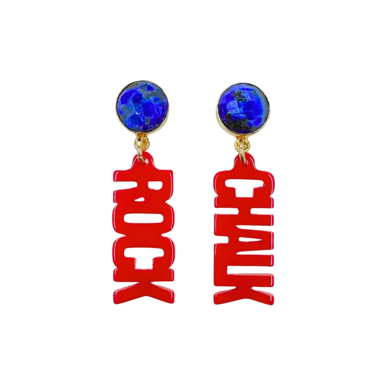 kansas_mini_red_rock_chal_0.webp Kansas Mini Red ROCK CHALK Earrings-Brianna Cannon Sale