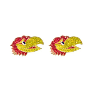 Kansas Pavé Logo Studs-Brianna Cannon Hot