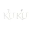 Kansas Silver Logo Earring with BC Logo-Brianna Cannon New