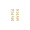 Kansas State EMAW Pavé Rhinestone Stud Earrings-Brianna Cannon Fashion