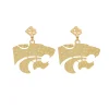 Kansas State Gold Logo Earring with BC Logo-Brianna Cannon Online