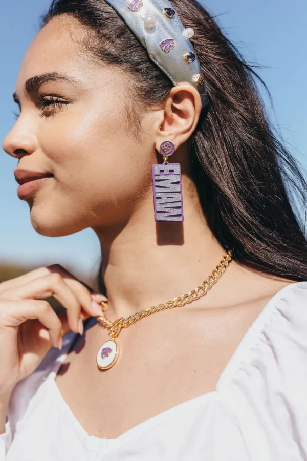Kansas State Logo Necklace-Brianna Cannon Discount