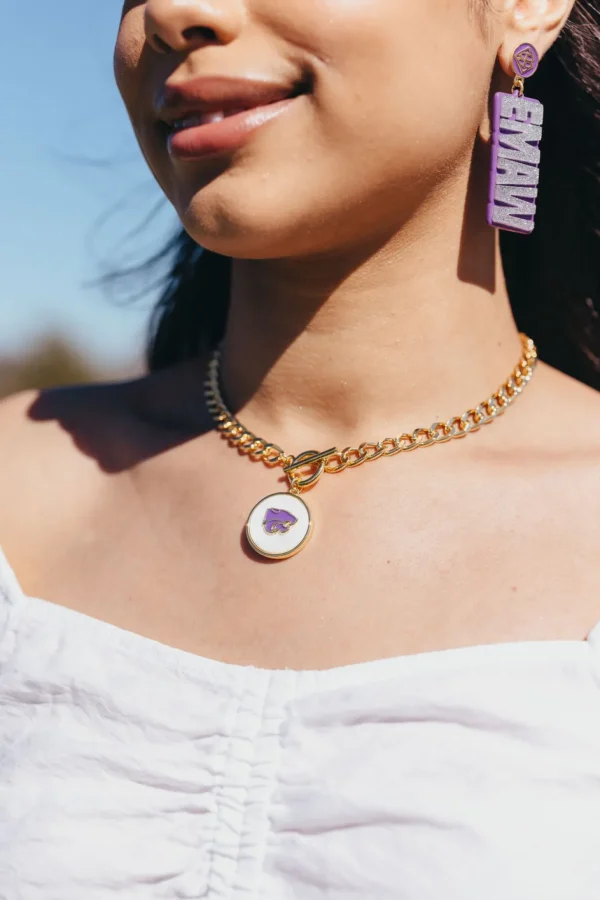 Kansas State Logo Necklace-Brianna Cannon Discount