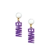 Kansas State Mini Purple EMAW Earrings-Brianna Cannon Outlet