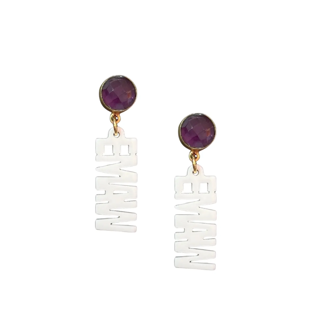 kansas_state_mini_white_e_0.webp Kansas State Mini White EMAW Earrings-Brianna Cannon Best