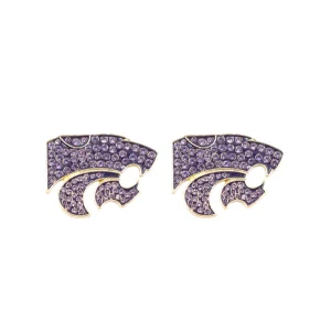 Kansas State Pavé Logo Studs-Brianna Cannon Discount