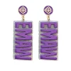 Kansas State Purple EMAW Earrings-Brianna Cannon Outlet