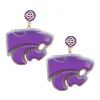 Kansas State Purple Wildcat Earrings-Brianna Cannon Sale