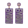 Kansas State Silver EMAW Earrings-Brianna Cannon Fashion